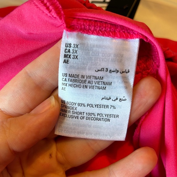 NWT Ideology Sz 3X Women’s Fiery Pink Athletic Lined Drawstring Workout Shorts! - Picture 7 of 11